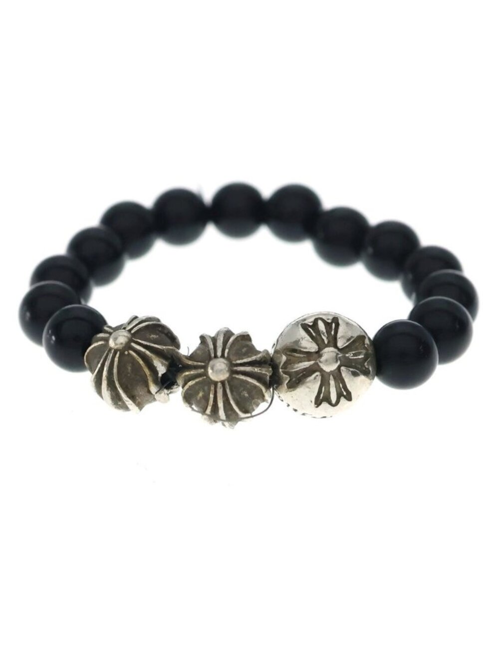 Chrome Hearts Bead Ring Black Silver